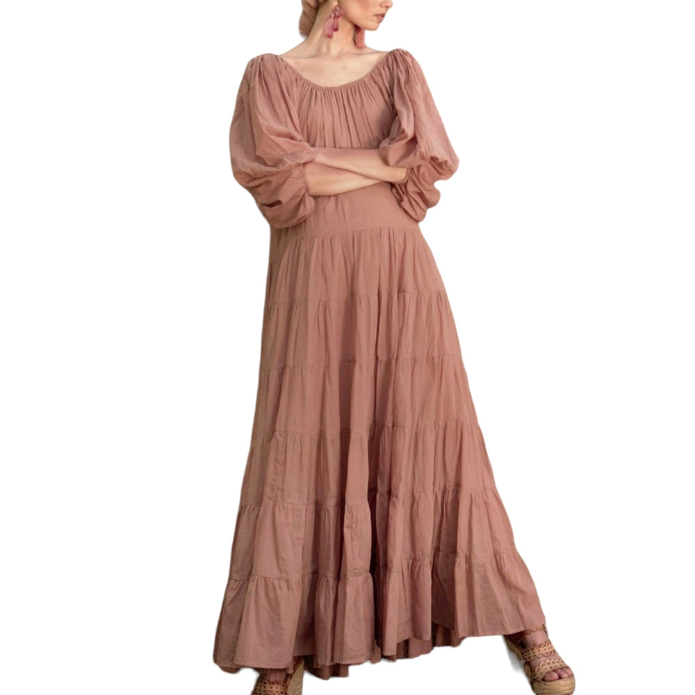 Elegant Mauve Maxi Dress